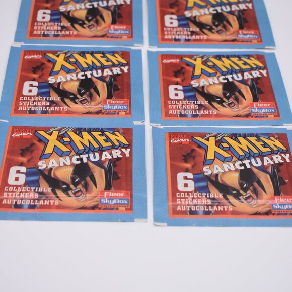 1996 Marvel Comics X-Men Sanctuary 6 Collectible Stickers Pack Made by Panini - Picture 5 of 7
